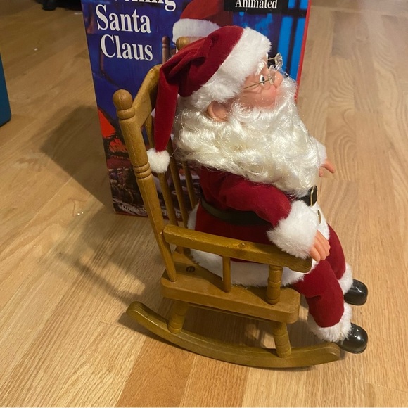 North pole Productions Animated Rocking Santa Claus Robotic Santa Rocking Chair - Picture 4 of 7